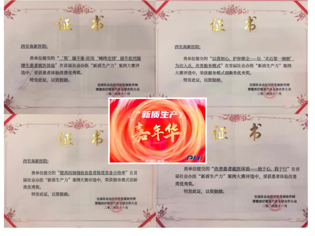 西安高新医院在全国“新质生产力”大赛中荣获多项大奖
